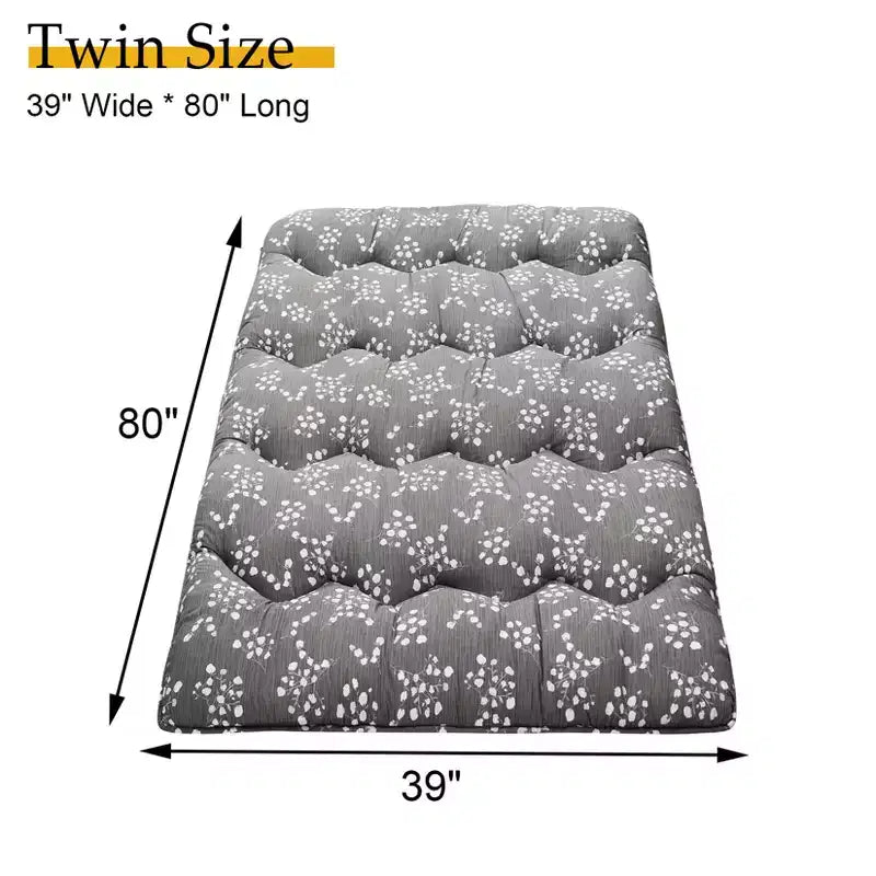 Matelas de sol futon japonais, tapis de tatami épais portable, matelas futon enroulable, matelas de sol pliable, matelas de couchage pour le camping, le dortoir, la chambre d'amis