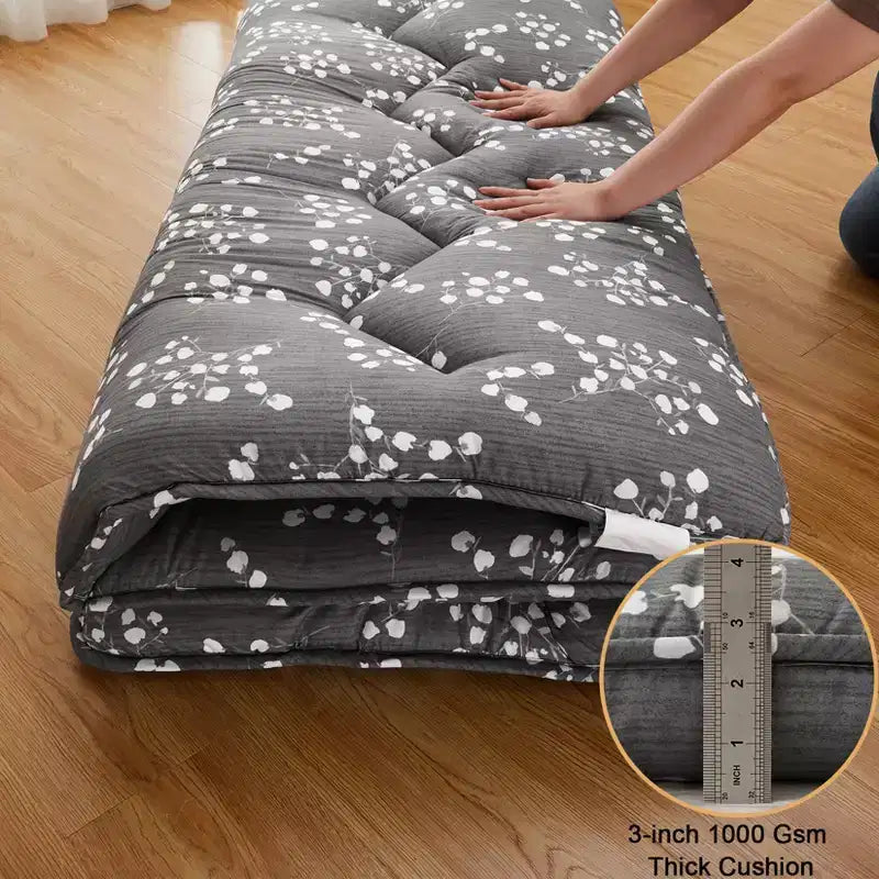 Matelas de sol futon japonais, tapis de tatami épais portable, matelas futon enroulable, matelas de sol pliable, matelas de couchage pour le camping, le dortoir, la chambre d'amis