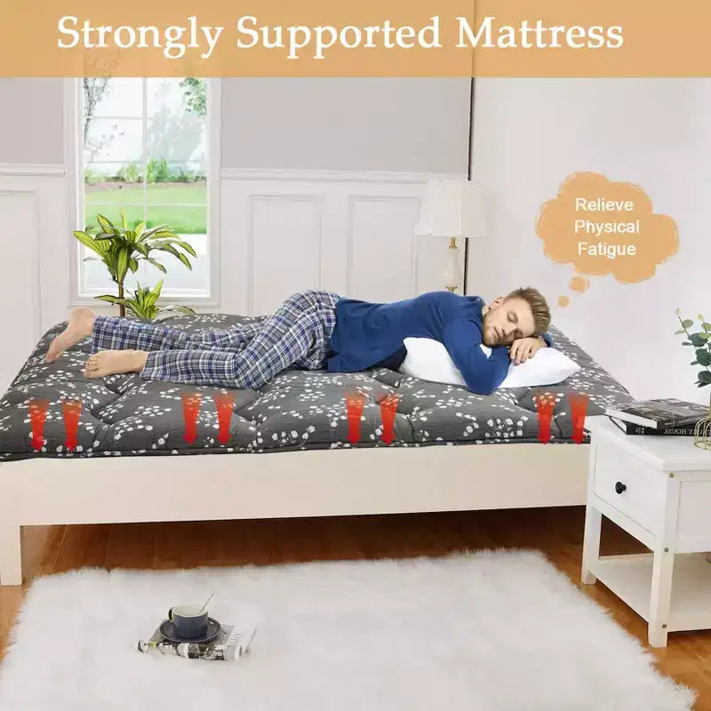 Matelas de sol futon japonais, tapis de tatami épais portable, matelas futon enroulable, matelas de sol pliable, matelas de couchage pour le camping, le dortoir, la chambre d'amis