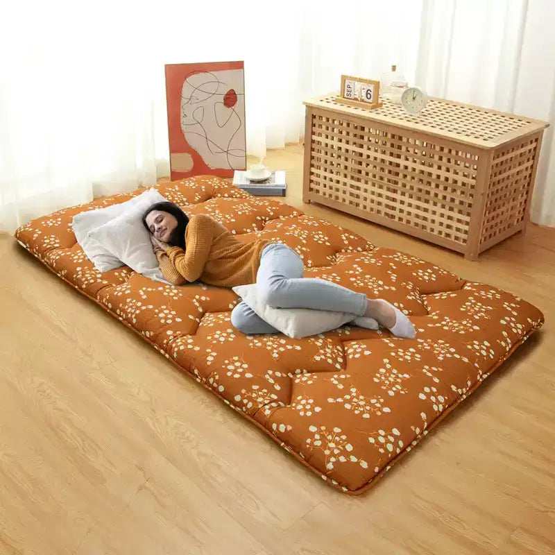 Matelas de sol futon japonais, tapis de tatami épais portable, matelas futon enroulable, matelas de sol pliable, matelas de couchage pour le camping, le dortoir, la chambre d'amis