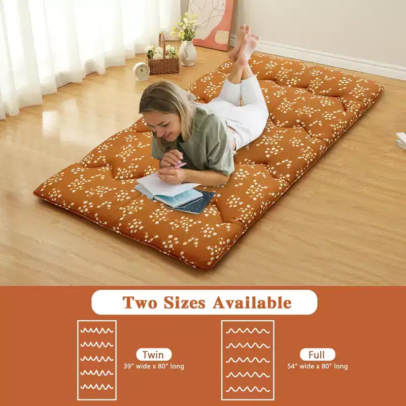 Matelas de sol futon japonais, tapis de tatami épais portable, matelas futon enroulable, matelas de sol pliable, matelas de couchage pour le camping, le dortoir, la chambre d'amis