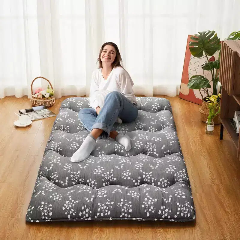 Matelas de sol futon japonais, tapis de tatami épais portable, matelas futon enroulable, matelas de sol pliable, matelas de couchage pour le camping, le dortoir, la chambre d'amis
