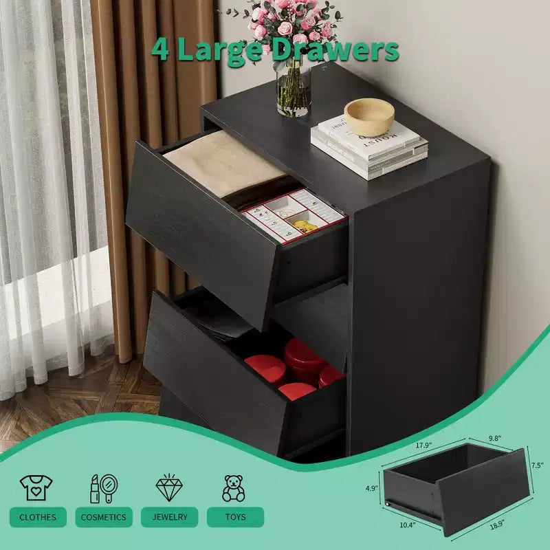 Commode GDFStudio Peg Wood à tiroirs de conception biseautée