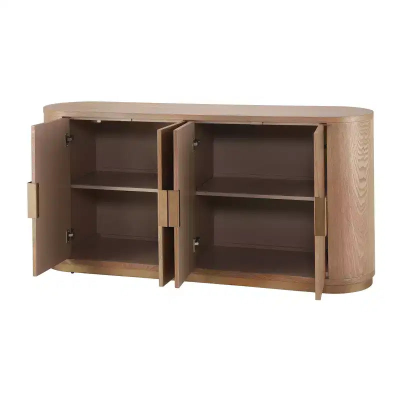 Christopher Knight Home Arvenia, buffet bahut moderne de 148 cm avec 4 portes et étagères réglables