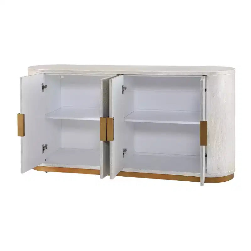 Christopher Knight Home Arvenia, buffet bahut moderne de 148 cm avec 4 portes et étagères réglables