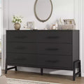 Garvee 6 Dresser for Bedroom, 52 Wide Drawer with Large Storage Space, Freestanding Wooden Closet Storage Dresser Chest for Bedroom