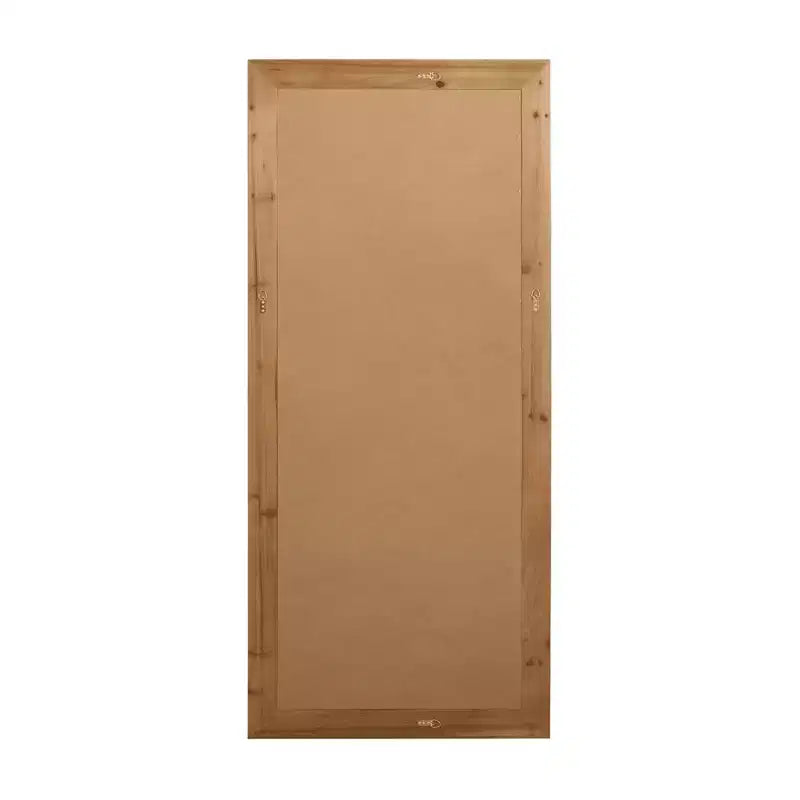 Miroir pleine longueur MAYEERTY en bois massif, bord droit, angle droit, arche noire 71x35x1in sans support