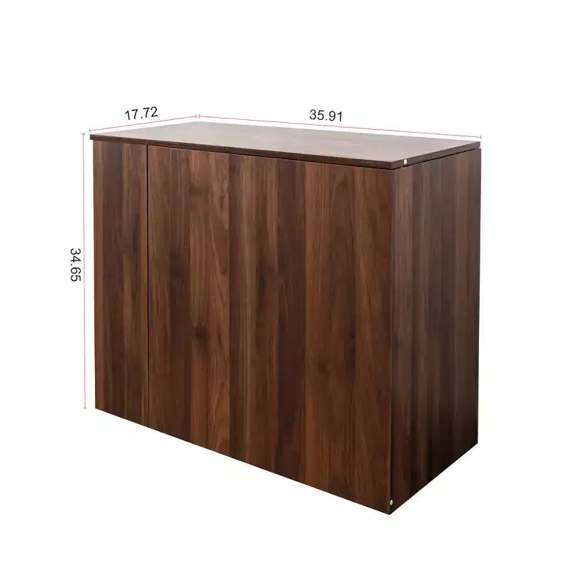Bureau extensible GDFStudio Seryn en bois rustique avec tiroirs et étagères ouvertes