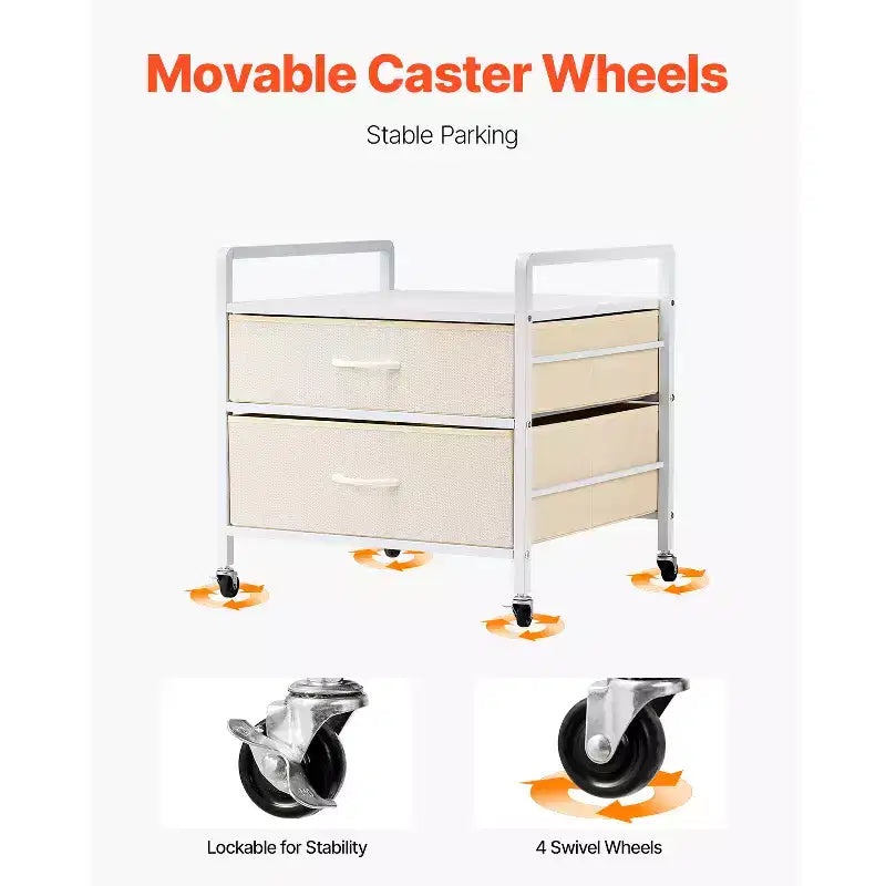 Support pour mini-réfrigérateur VEVOR avec rangement, table pour mini-réfrigérateur de 80 kg avec 2 tiroirs et 4 roulettes pivotantes, étagère mobile pour mini-réfrigérateur, blanc
