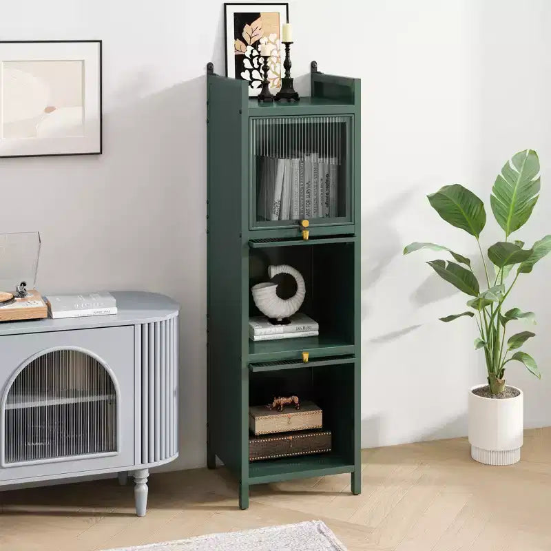 Okak Meuble de Rangement Moderne à 3/4 Niveaux, Armoire Autoportante pour Salle de Bain, Salon, Chambre et Cuisine