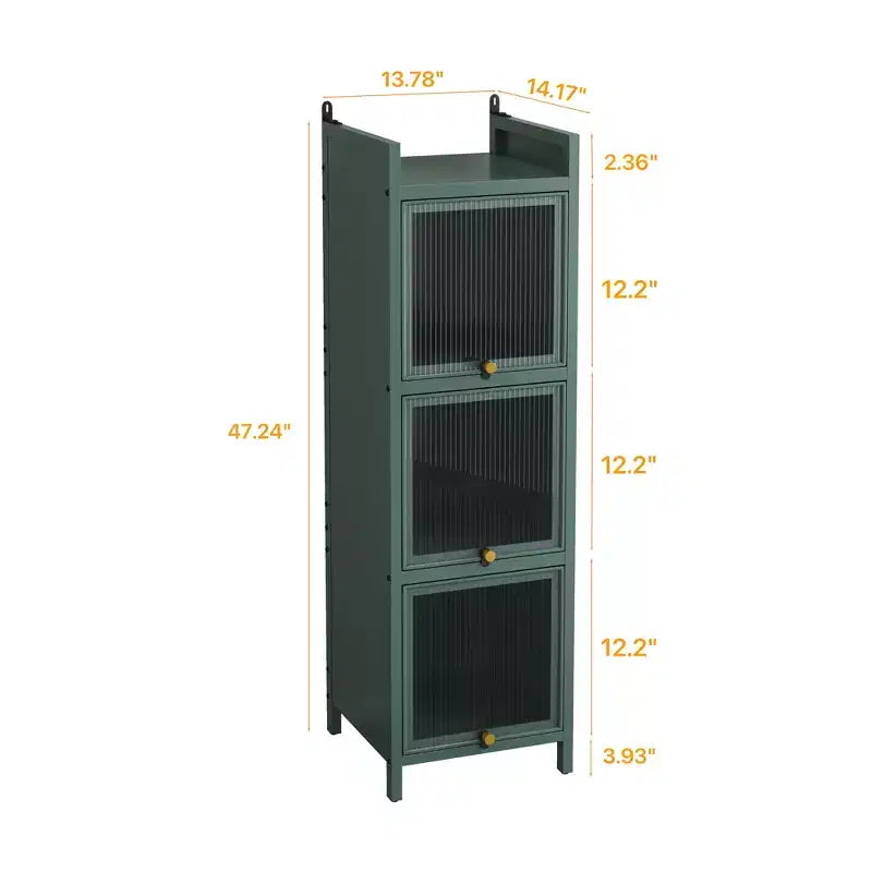 Okak Meuble de Rangement Moderne à 3/4 Niveaux, Armoire Autoportante pour Salle de Bain, Salon, Chambre et Cuisine