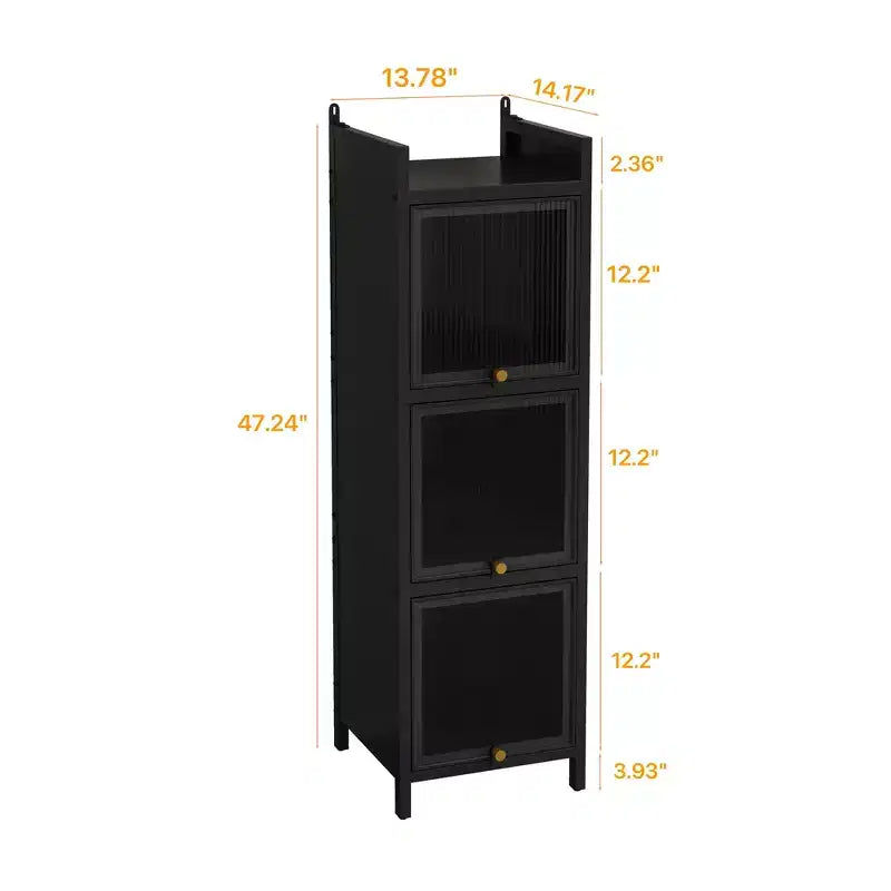 Okak Meuble de Rangement Moderne à 3/4 Niveaux, Armoire Autoportante pour Salle de Bain, Salon, Chambre et Cuisine