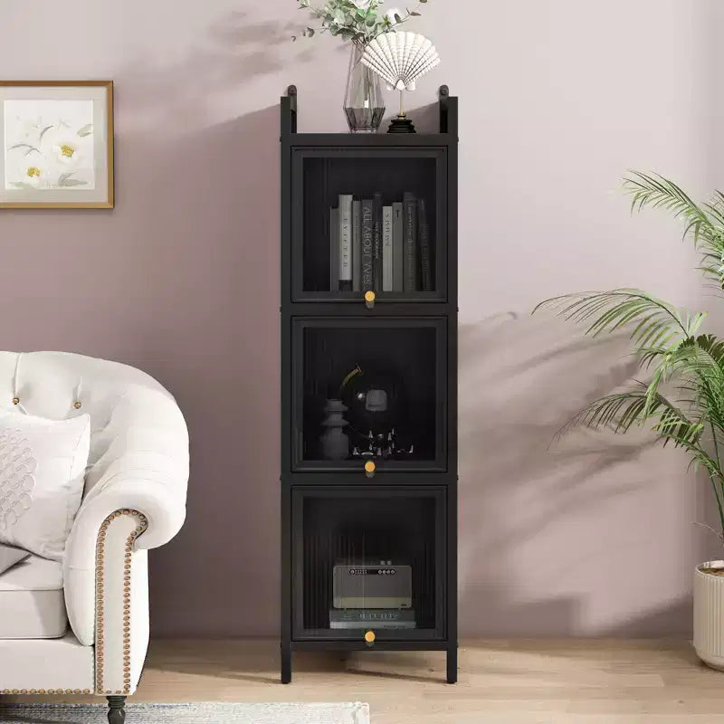 Okak Meuble de Rangement Moderne à 3/4 Niveaux, Armoire Autoportante pour Salle de Bain, Salon, Chambre et Cuisine