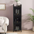 Okak Meuble de Rangement Moderne à 3/4 Niveaux, Armoire Autoportante pour Salle de Bain, Salon, Chambre et Cuisine