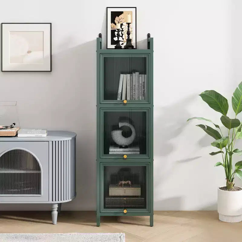 Okak Meuble de Rangement Moderne à 3/4 Niveaux, Armoire Autoportante pour Salle de Bain, Salon, Chambre et Cuisine