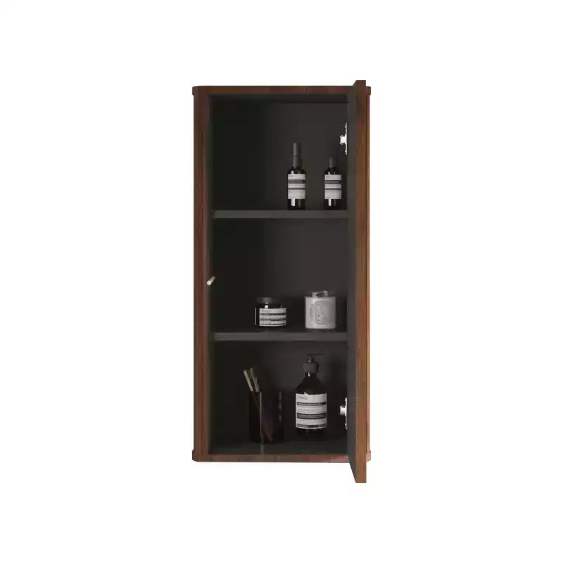 Meuble de Salle de Bain Mural à Rayures Okak Chic, Armoire de Rangement Suspendue avec 3 Étagères, Meuble Haut pour Salle de Bain, Chambre et Salon