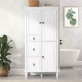 Okak Bathroom Storage Cabinet,Wall Mounted/Floor Cabinet with Shelves for Living Room, Kitchem, Office, White