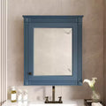 Meuble de rangement mural de salle de bain Okak avec miroir, armoire à pharmacie avec étagère réglable en hauteur, blanc