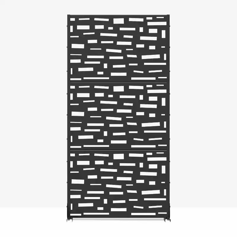 Séparateur de pièce rectangulaire MAYEERTY de 72 pouces avec cadre galvanisé pour jardin, patio extérieur, noir