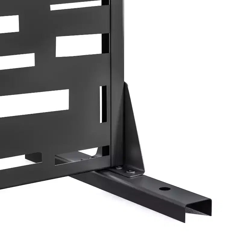 Séparateur de pièce rectangulaire MAYEERTY de 72 pouces avec cadre galvanisé pour jardin, patio extérieur, noir