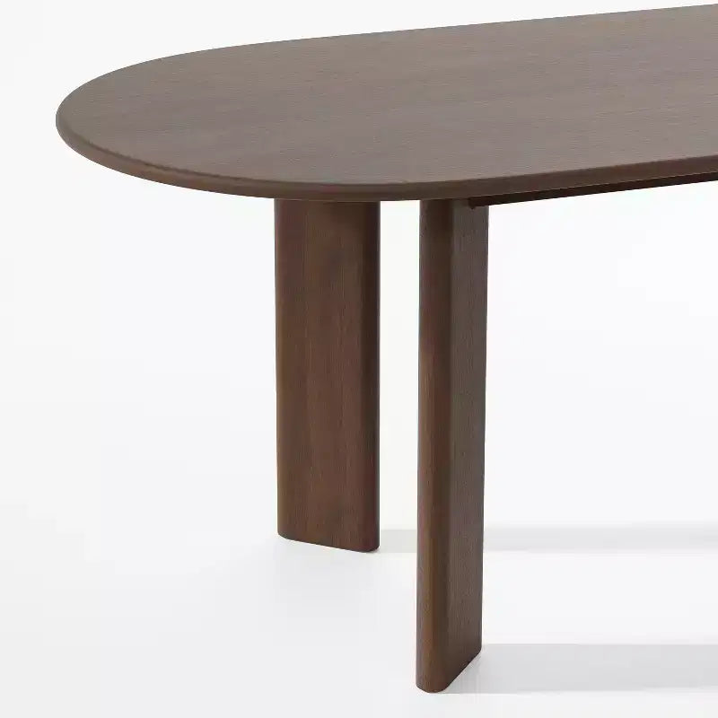 MAYEERTY 67 Table à manger ovale en bois pour 4 à 6 personnes, table de cuisine et de salle à manger moderne de style champêtre