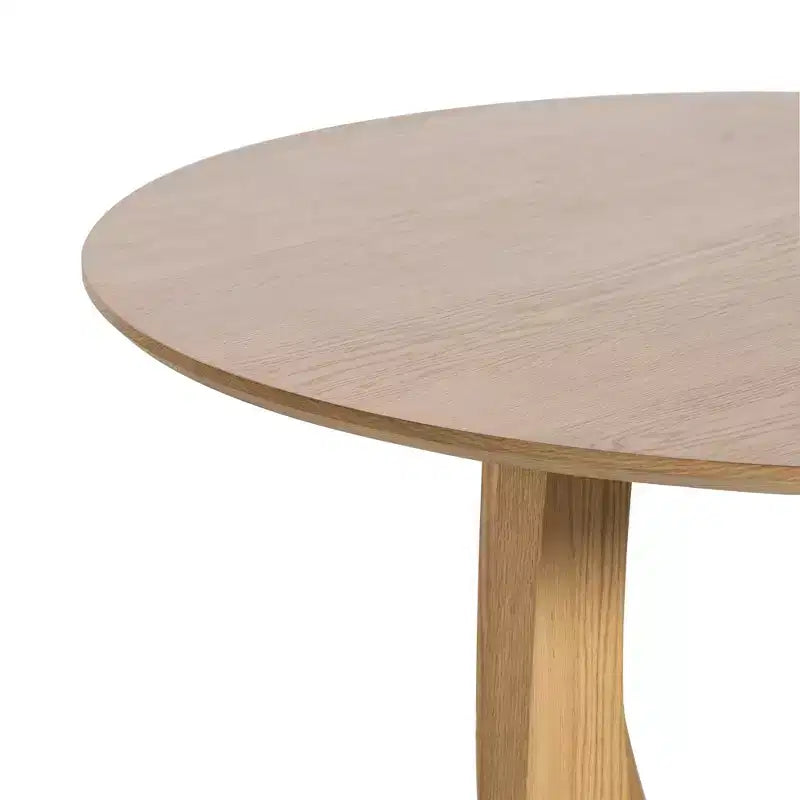 Table à manger ronde en bois MAYEERTY 42 pour 4, table de cuisine et salle à manger moderne de style campagnard