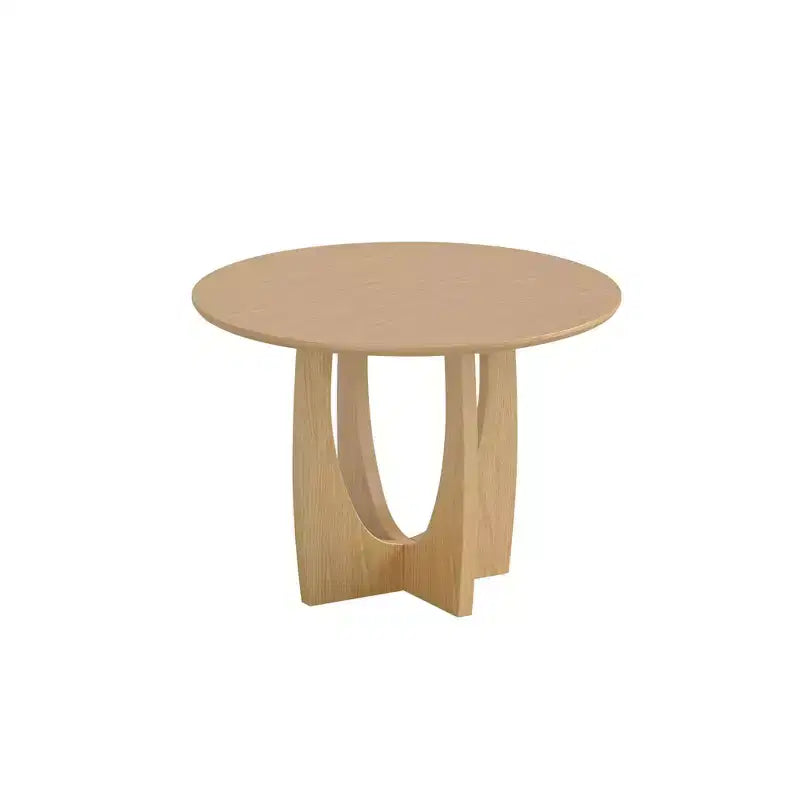 Table à manger ronde en bois MAYEERTY 42 pour 4, table de cuisine et salle à manger moderne de style campagnard
