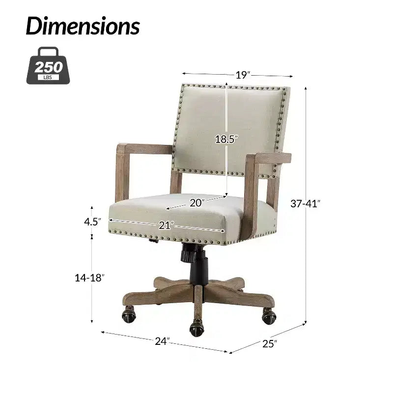 Fauteuil de bureau moderne Debora pour salon et bureau avec garnitures cloutées | KARAT HOME