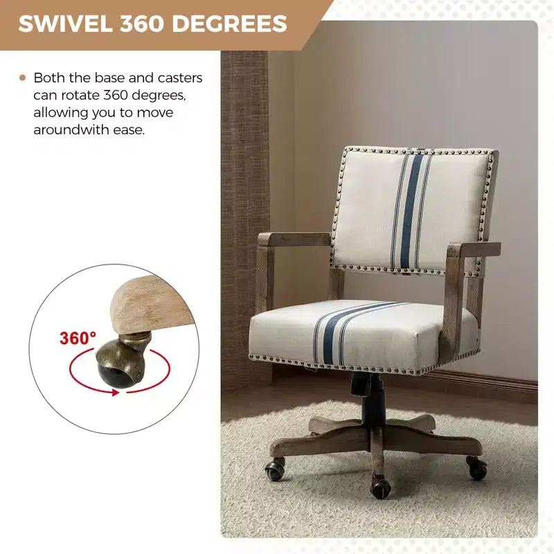 Fauteuil de bureau moderne Debora pour salon et bureau avec garnitures cloutées | KARAT HOME