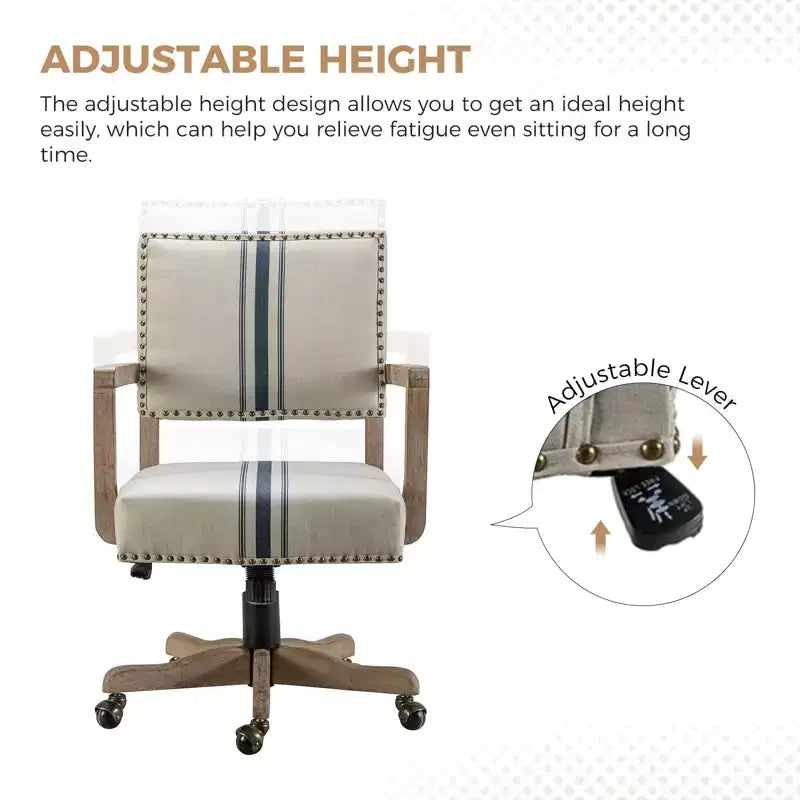 Fauteuil de bureau moderne Debora pour salon et bureau avec garnitures cloutées | KARAT HOME