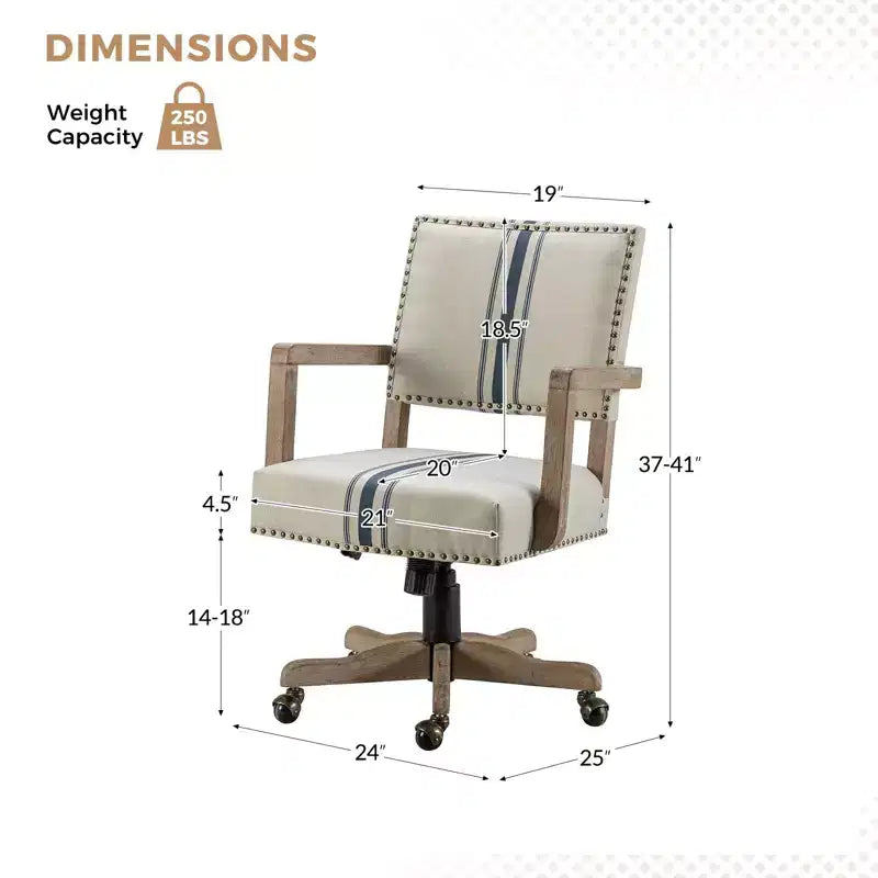 Fauteuil de bureau moderne Debora pour salon et bureau avec garnitures cloutées | KARAT HOME