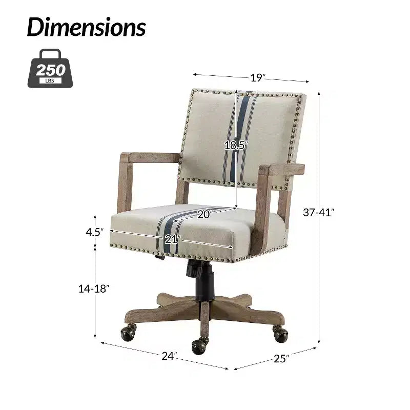 Fauteuil de bureau moderne Debora pour salon et bureau avec garnitures cloutées | KARAT HOME