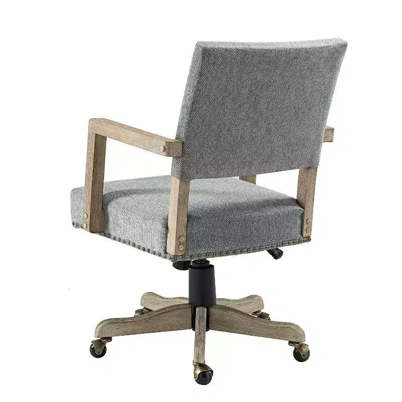 Fauteuil de bureau moderne Debora pour salon et bureau avec garnitures cloutées | KARAT HOME