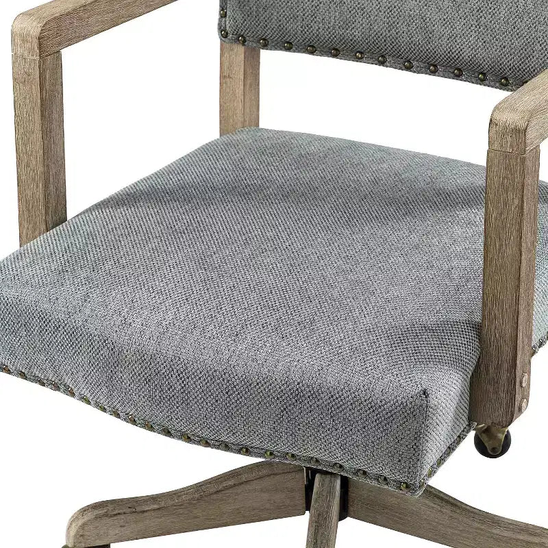 Fauteuil de bureau moderne Debora pour salon et bureau avec garnitures cloutées | KARAT HOME