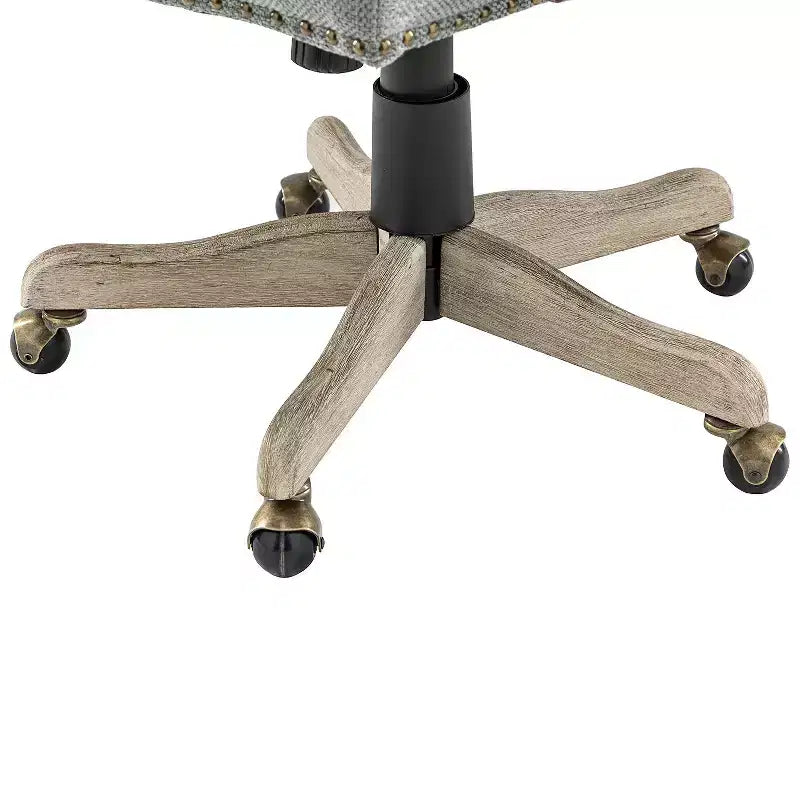 Fauteuil de bureau moderne Debora pour salon et bureau avec garnitures cloutées | KARAT HOME