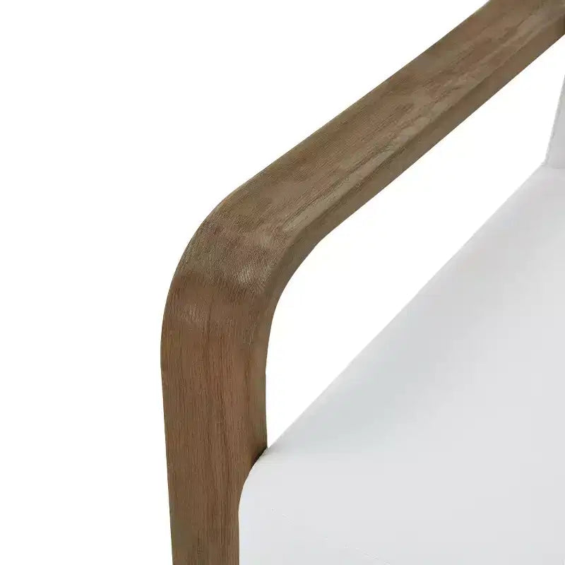 Fauteuil d'appoint avec cadre en bois Jayshaw - SFV5107 - Blanc/Marron - Safavieh Couture