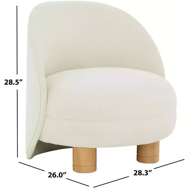 Fauteuil d'appoint Gracelyn Boucle - SFV5123 - Ivoire/Naturel - Safavieh Couture