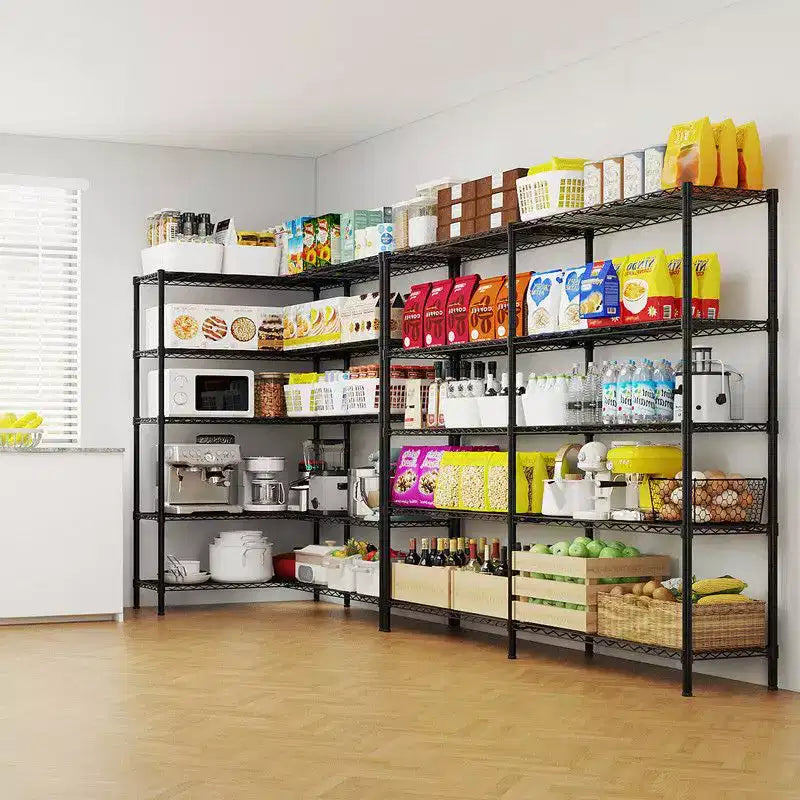 Karl Home Étagère de rangement en acier à 5 niveaux réglable en hauteur, unité de rayonnage robuste
