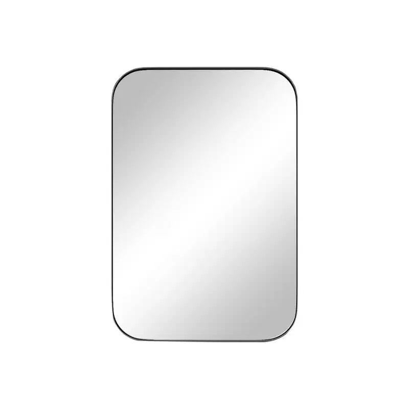 MAYEERTY Armoire de toilette rectangulaire moderne 61 x 41 cm, miroir mural encadré de métal avec rangement, noir