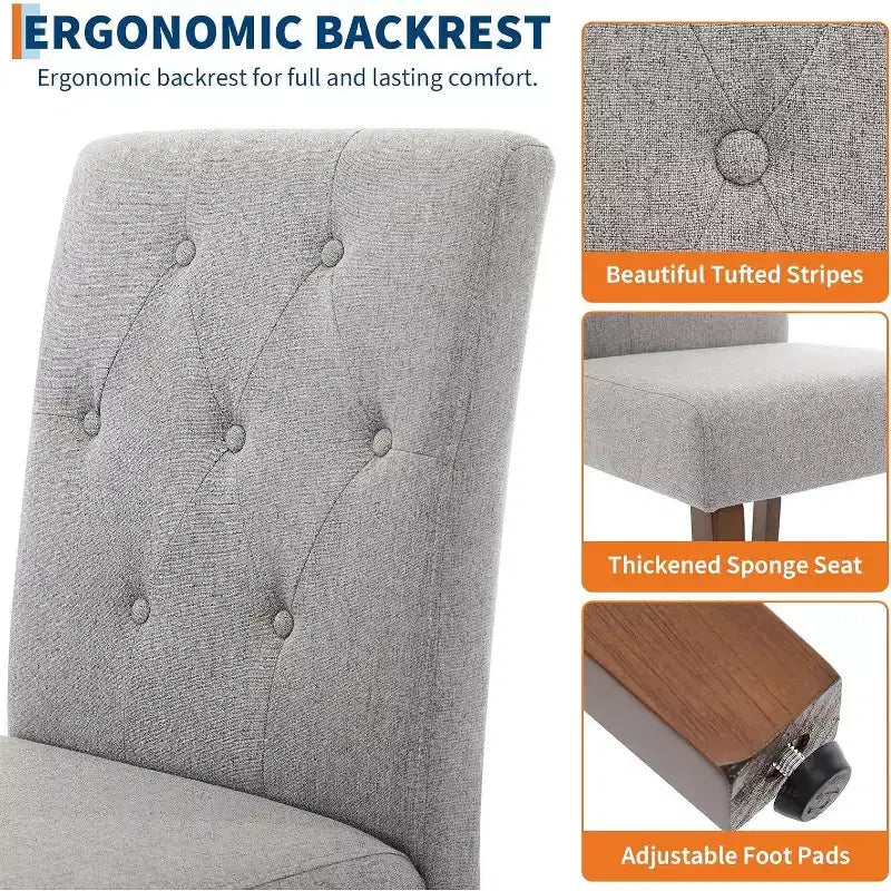 Acekool – Lot de 6 Chaises Lavables – Sièges en Lin de 56 cm de Large avec Cadre en Acier, Sauge pour Petits Espaces & Réunions
