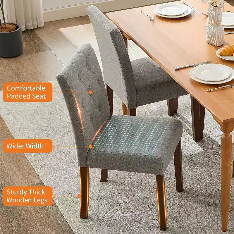 Acekool – Lot de 6 Chaises Lavables – Sièges en Lin de 56 cm de Large avec Cadre en Acier, Sauge pour Petits Espaces & Réunions