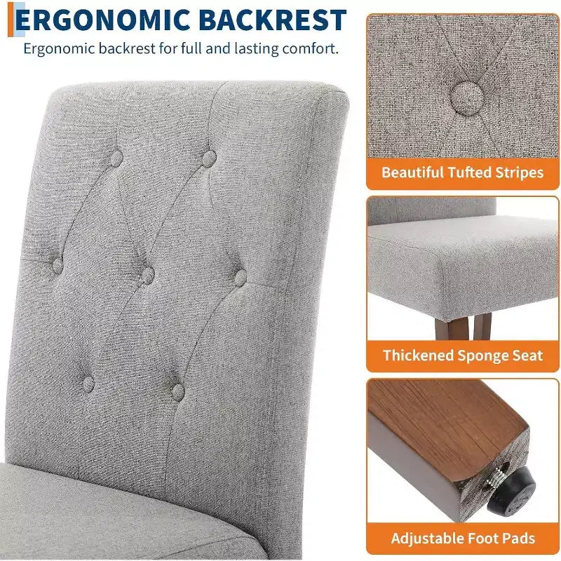 Acekool – Lot de 6 Chaises Lavables – Sièges en Lin de 56 cm de Large avec Cadre en Acier, Sauge pour Petits Espaces & Réunions