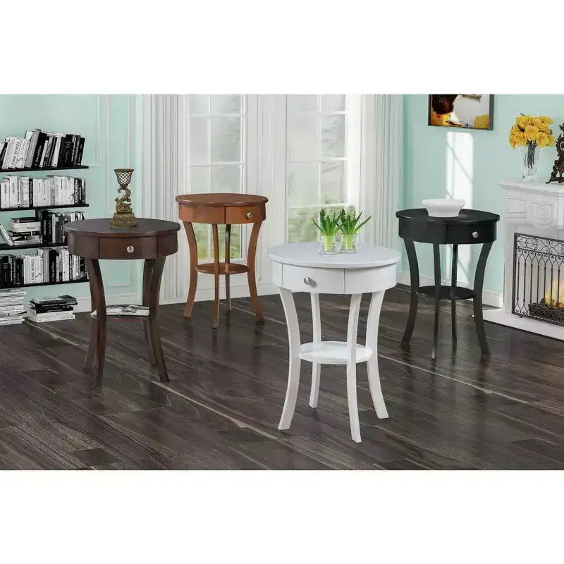HomeStock Table d'appoint rectangulaire en bois, 61 cm de hauteur, couleur marron, 1 pièce