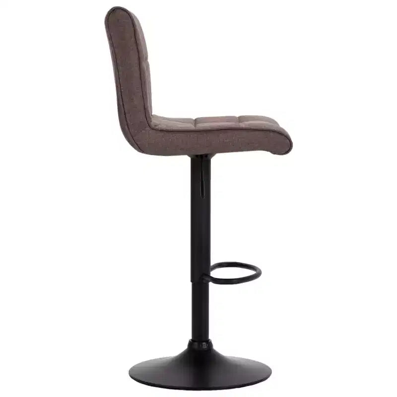 Tabourets de bar modernes réglables CLIHOME à vérin à gaz, tabourets de comptoir rembourrés avec repose-pieds et dossier (lot de 2)