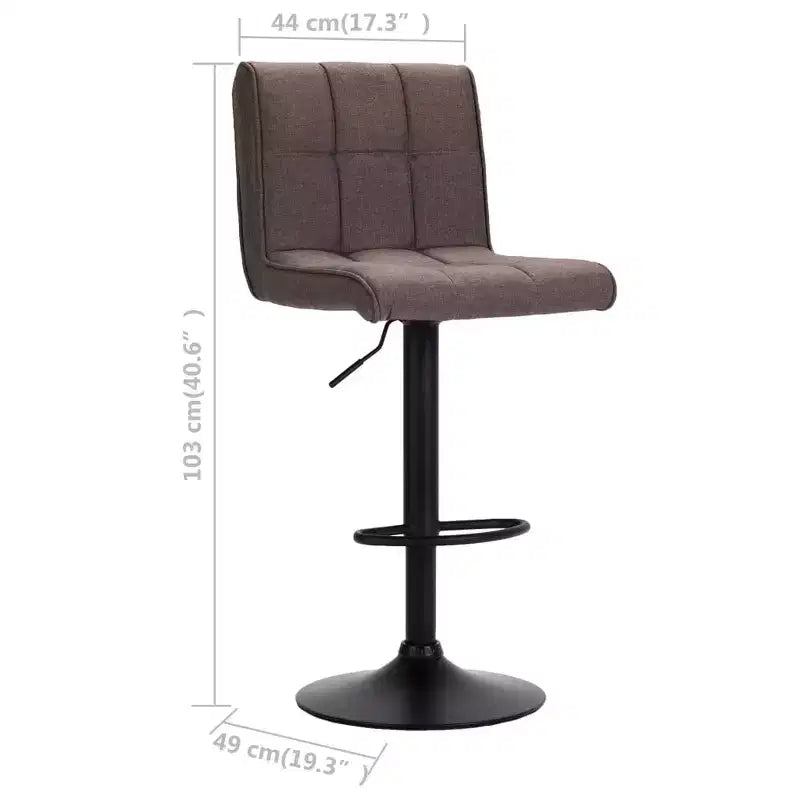 Tabourets de bar modernes réglables CLIHOME à vérin à gaz, tabourets de comptoir rembourrés avec repose-pieds et dossier (lot de 2)
