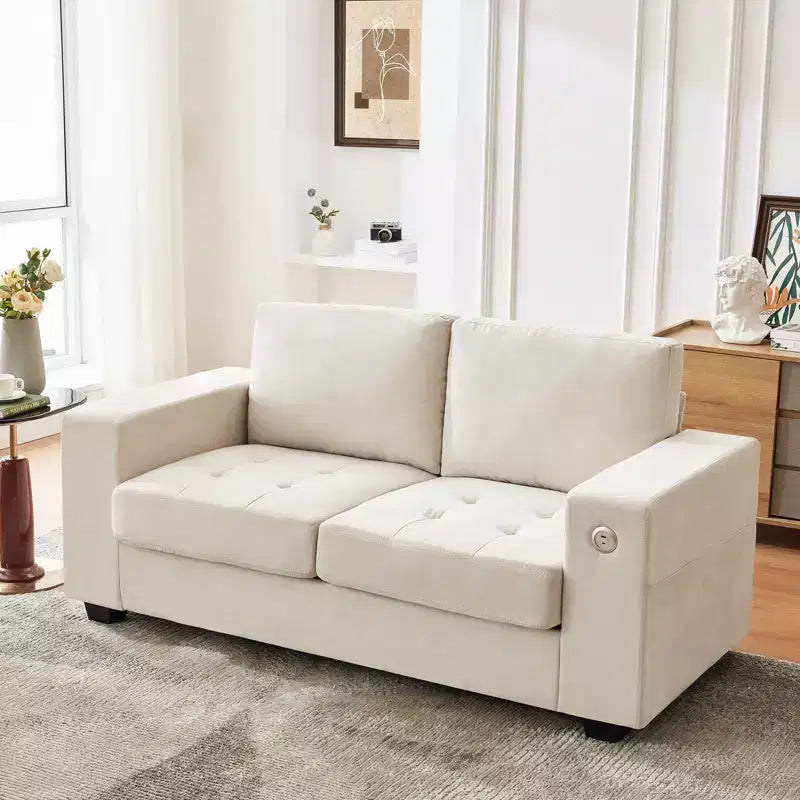 Grand canapé nuage 71, canapé chenille de style scandinave 93 livres, aucun assemblage requis et assise profonde