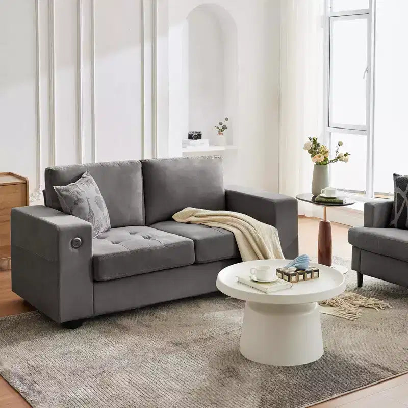 Grand canapé nuage 71, canapé chenille de style scandinave 93 livres, aucun assemblage requis et assise profonde