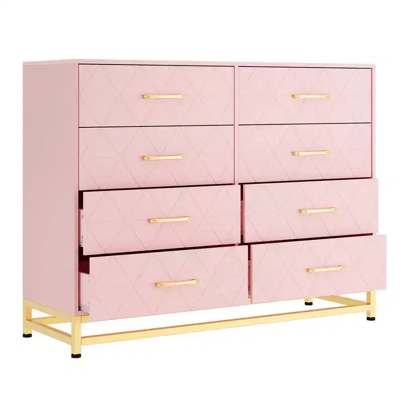Commode de chambre à 8 tiroirs, Grande tour de rangement, Commode en bois avec 8 tiroirs de rangement pour chambre, Large avec organisateur de tiroirs
