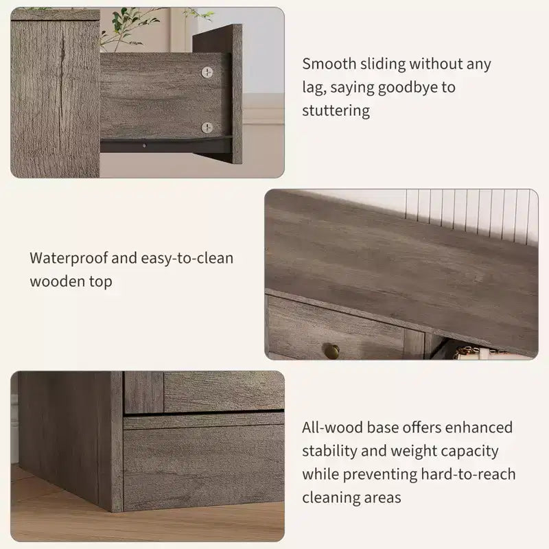 Commode en bois à 12 tiroirs pour chambre, Organisateur de rangement pour vêtements en bois pour salon, couloir, Meuble TV commode large et moderne