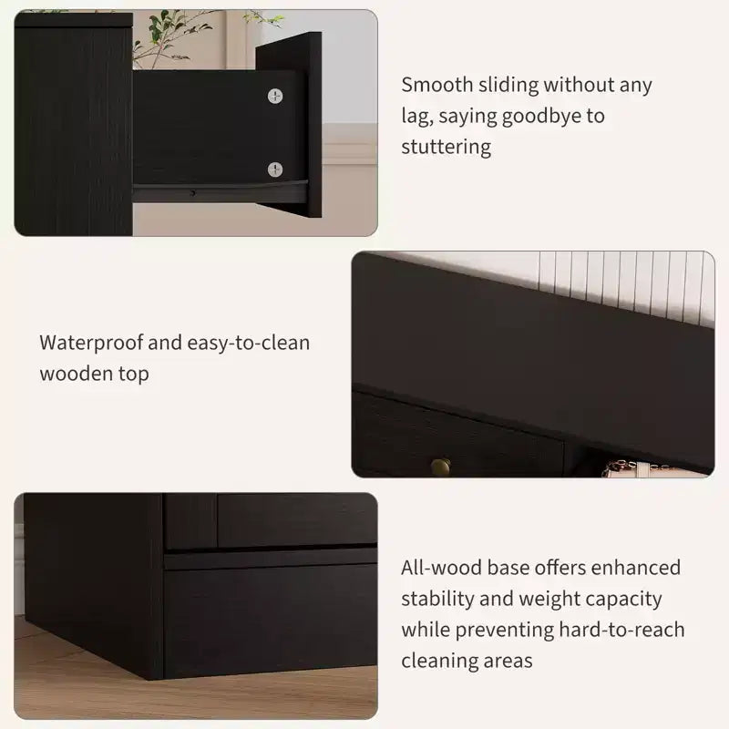 Commode en bois à 12 tiroirs pour chambre, Organisateur de rangement pour vêtements en bois pour salon, couloir, Meuble TV commode large et moderne